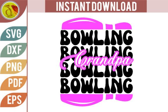 Bowling Grandpa Bowling SVG Retro