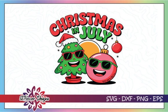 Christmas in July Retro Groovy SVG