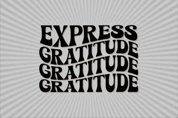 Express Gratitude SVG Retro Design