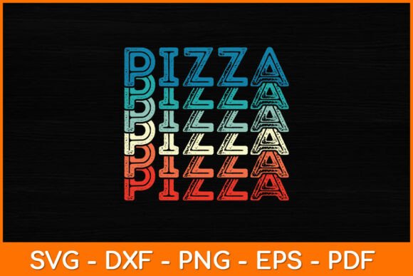Funny Pizza Retro Vintage Svg Design