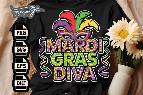 Mardi Gras Diva Retro Celebration SVG