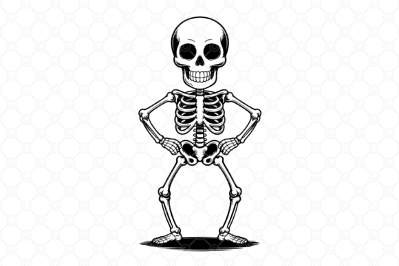 Retro Skeleton SVG, Halloween SVG, 006