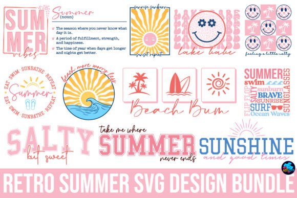 Retro Summer Svg Design Bundle Review