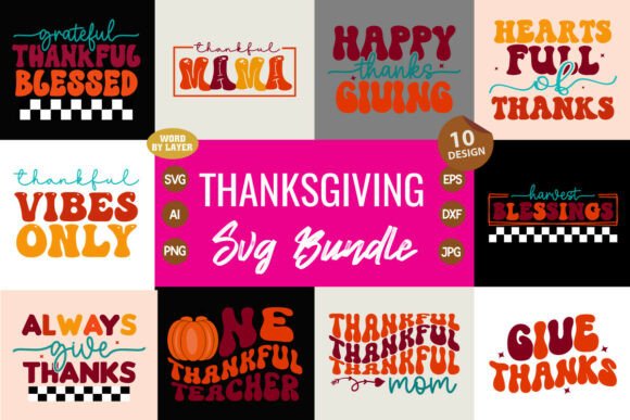 Retro Thanksgiving Svg Bundle Vol.2