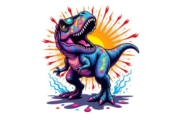 Review: Trendy Humorous Retro Dino SVG Freebie