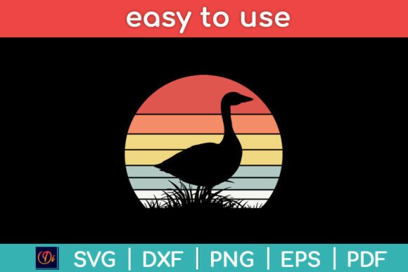 Vintage Retro Goose Svg Png File
